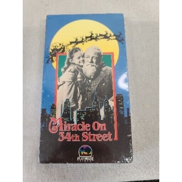 Original Factory Sealed  MIRACLE On  34TH Street VHS 1947 Christmas Movie Mint! - Picture 1 of 6
